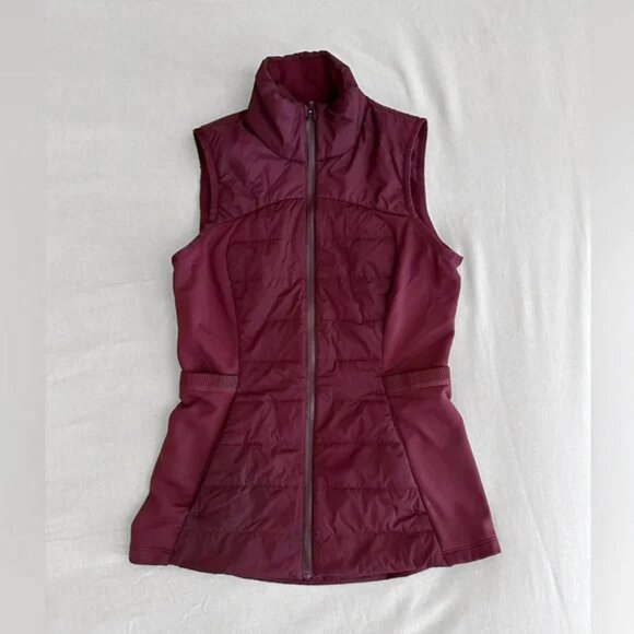 Lululemon Down for It All Vest in Dark Adobe Burgundy - Size 4 - Picture 1 of 4